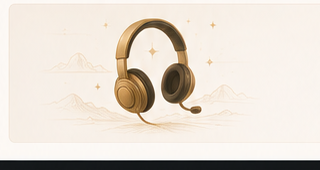 Golden headphones for AI Artifacts support