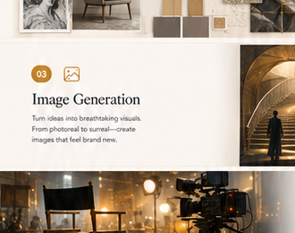 Curated moodboard of sketches, materials and warm visual references